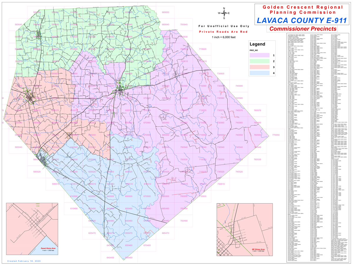 Lavaca County Map